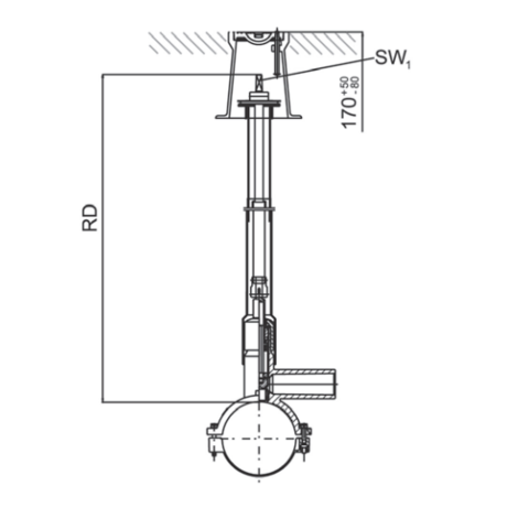 Zemní souprava pro navrtávací odbočkový ventil DAV