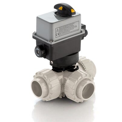 LKDDM/CE 24 V AC/DC - ELECTRICALLY ACTUATED DUAL BLOCK® 3-WAY BALL VALVE
