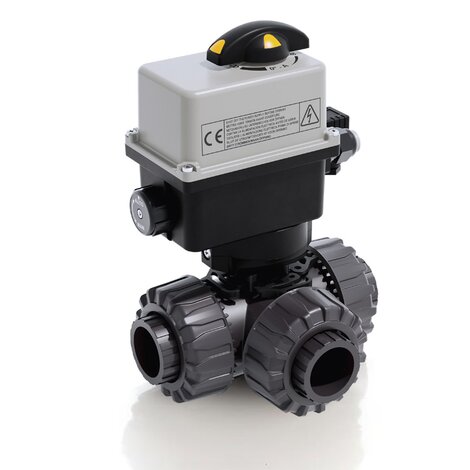 TKDAV/CE 90-240 V AC - ELECTRICALLY ACTUATED DUAL BLOCK® 3-WAY BALL VALVE