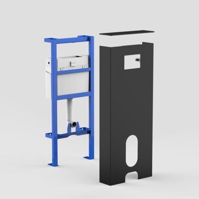 SANIT INEO SOLO sanitární modul pro stojící klozety černý